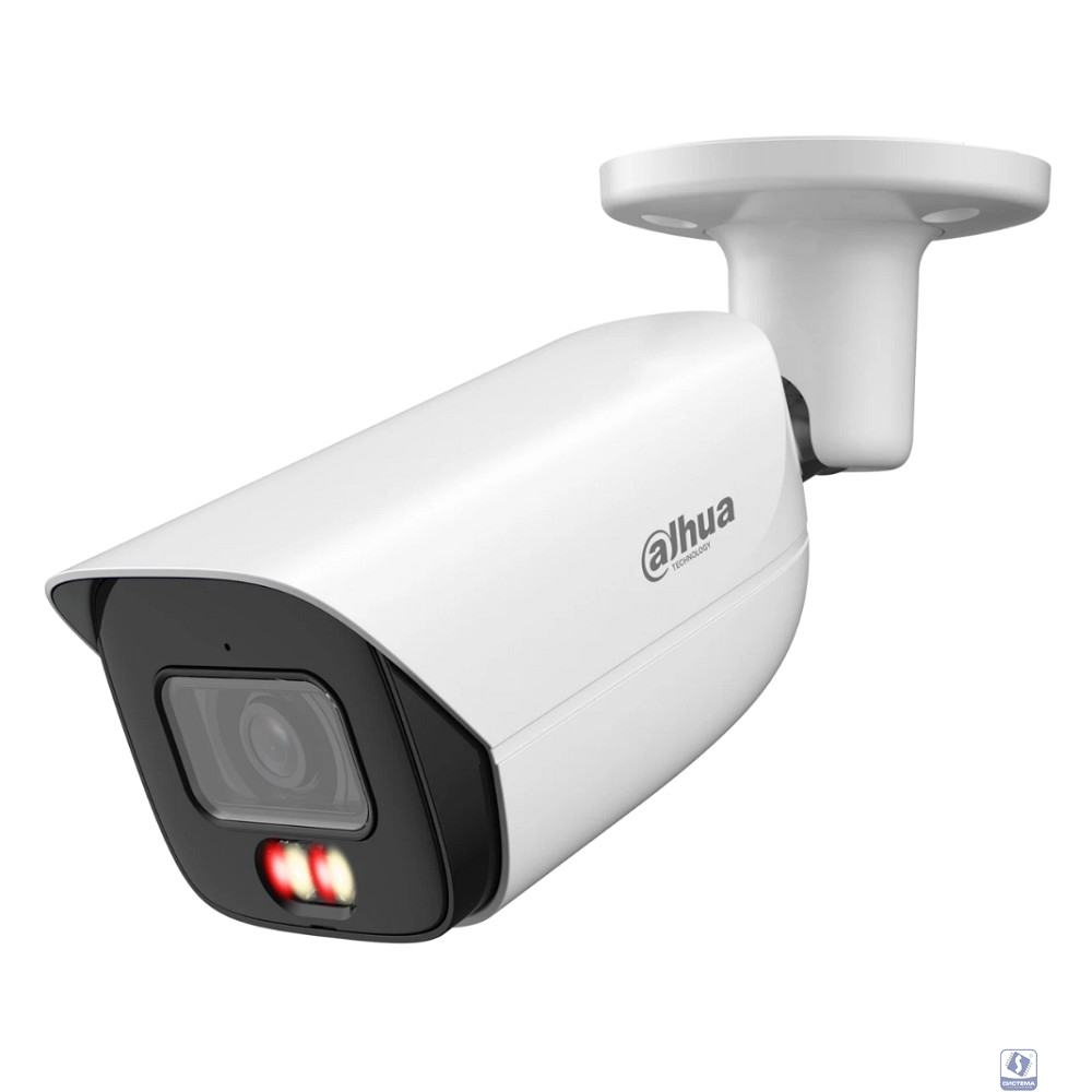 DAHUA DH-IPC-HFW3249EP-S-IL-0360B Уличная цилиндрическая IP-видеокамера 2Мп, 1/2.9” CMOS, объектив 3.6мм, видеоаналитика, микрофон, ИК 50м, LED 50м, IP67, металл