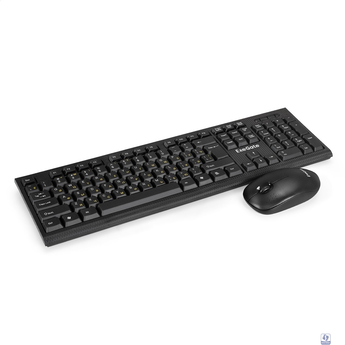 Exegate EX298905RUS Комплект беспроводной ExeGate Professional Standard Combo MK200 (клавиатура полноразмерная влагозащищенная 104кл. + мышь оптическая 1200dpi, 3 кнопки и колесо прокрутки; USB, радио