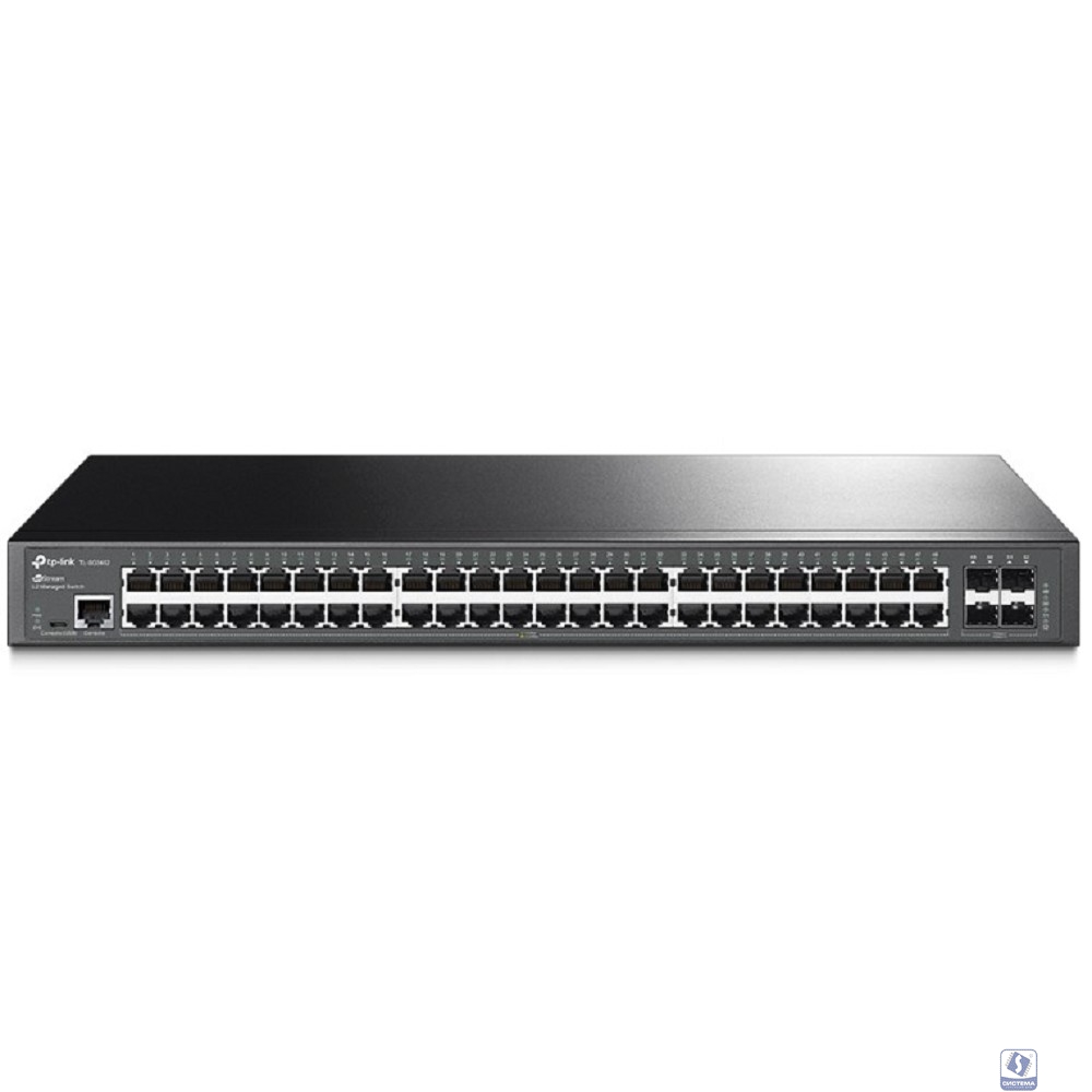 TP-Link SG3452 Управляемый коммутатор JetStream 2-го уровня с 48 гигабитными портами RJ45 и 4 портами SFP