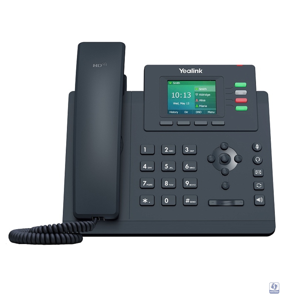 Yealink SIP-T33G  4 линии, цветной экран, PoE, GigE, БП в комплекте