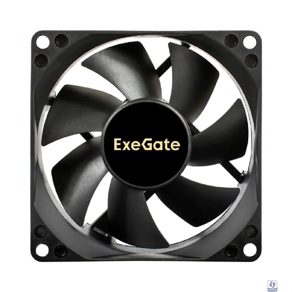 Exegate EX297083RUS Вентилятор 24В DC ExeGate EX08025S3P-24 (80x80x25 мм, Sleeve bearing (подшипник скольжения), 3pin, 2850RMP, 28dBA)
