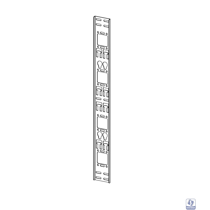 ЦМО Вертикальный кабельный органайзер в шкаф, ширина 75 мм 36U, цвет черный (ВКО-М-36.75-9005)