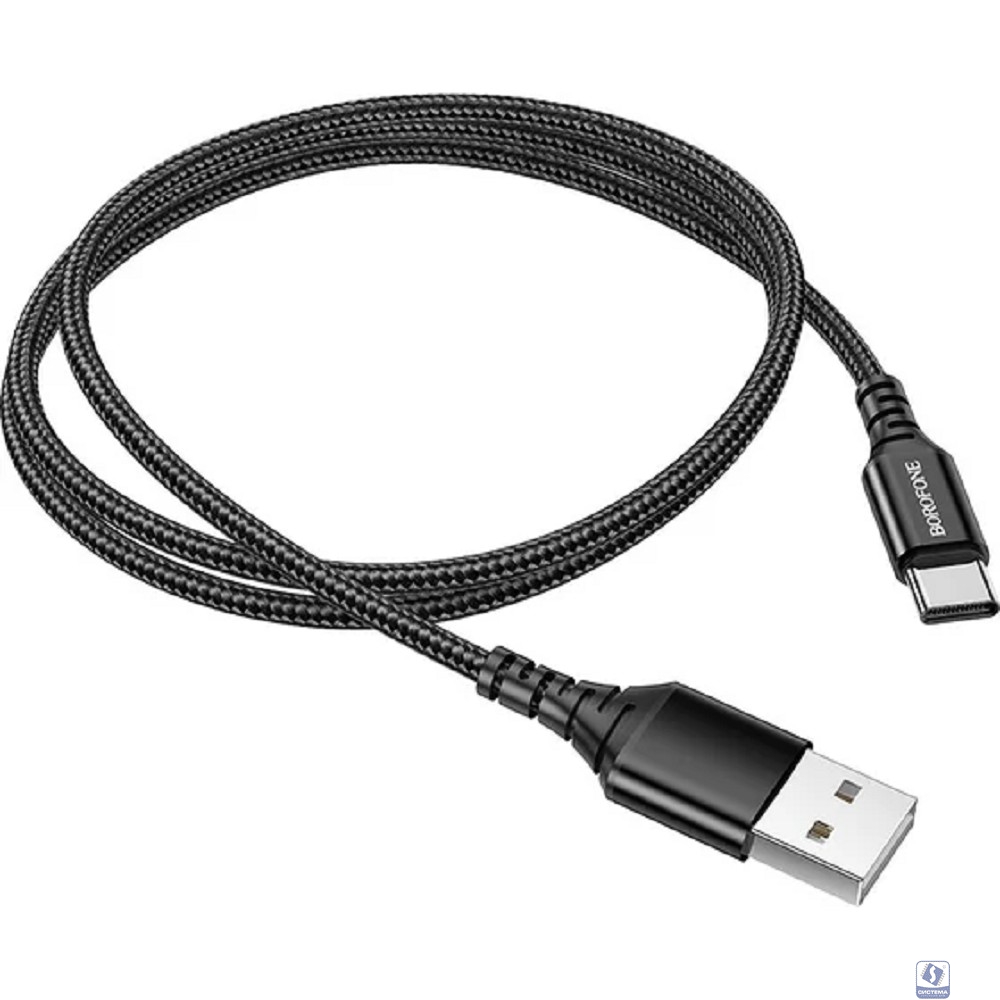 BOROFONE BX54/ USB кабель Type-C/ 1m/ 3A/ Нейлон/ Black