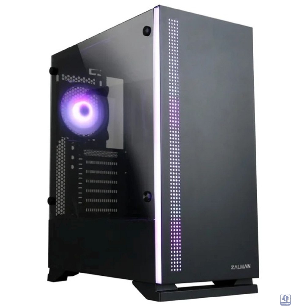 ZALMAN S5 Black, без БП, боковое окно (закаленное стекло), черный,  ATX ZALMAN S5 Black, без БП, боковое окно (закаленное стекло), черный,  ATX