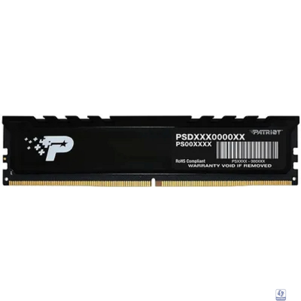 Patriot DDR5 DIMM 16GB 5600MHz PSP516G560081H1 Signature Premium RTL PC5-44800 CL46 288-pin 1.1В single rank с радиатором Ret