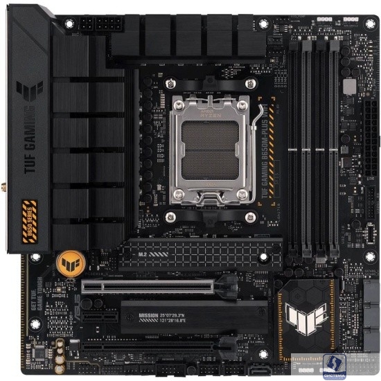 ASUS TUF GAMING B650M-PLUS WIFI (Socket AM5, mATX, 4xDDR5(128GB), DP/HDMI, 2xPCIe 4.0x16/1xPCIe 4.0, 1xLAN (2.5GbE), Wi-Fi 6i, BT 5.2, 4xSATA 6Gb/s, 2xM.2, 1xType-C, 3xUSB 3.2, 4xUSB 2.0)