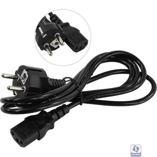 Exegate EP280642RUS Кабель питания ExeGate Power PC-1,5P (Евровилка Schuko->С13) VDE-250V-3*0.5mm2, медь, 6A,  черный, 1.5м.