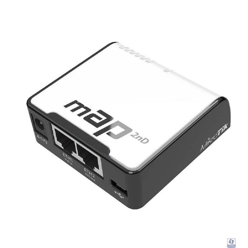 MikroTik RBmAP2nD Беспроводная точка доступа, mAP  WiFi + 2 порта LAN 100Мбит/сек