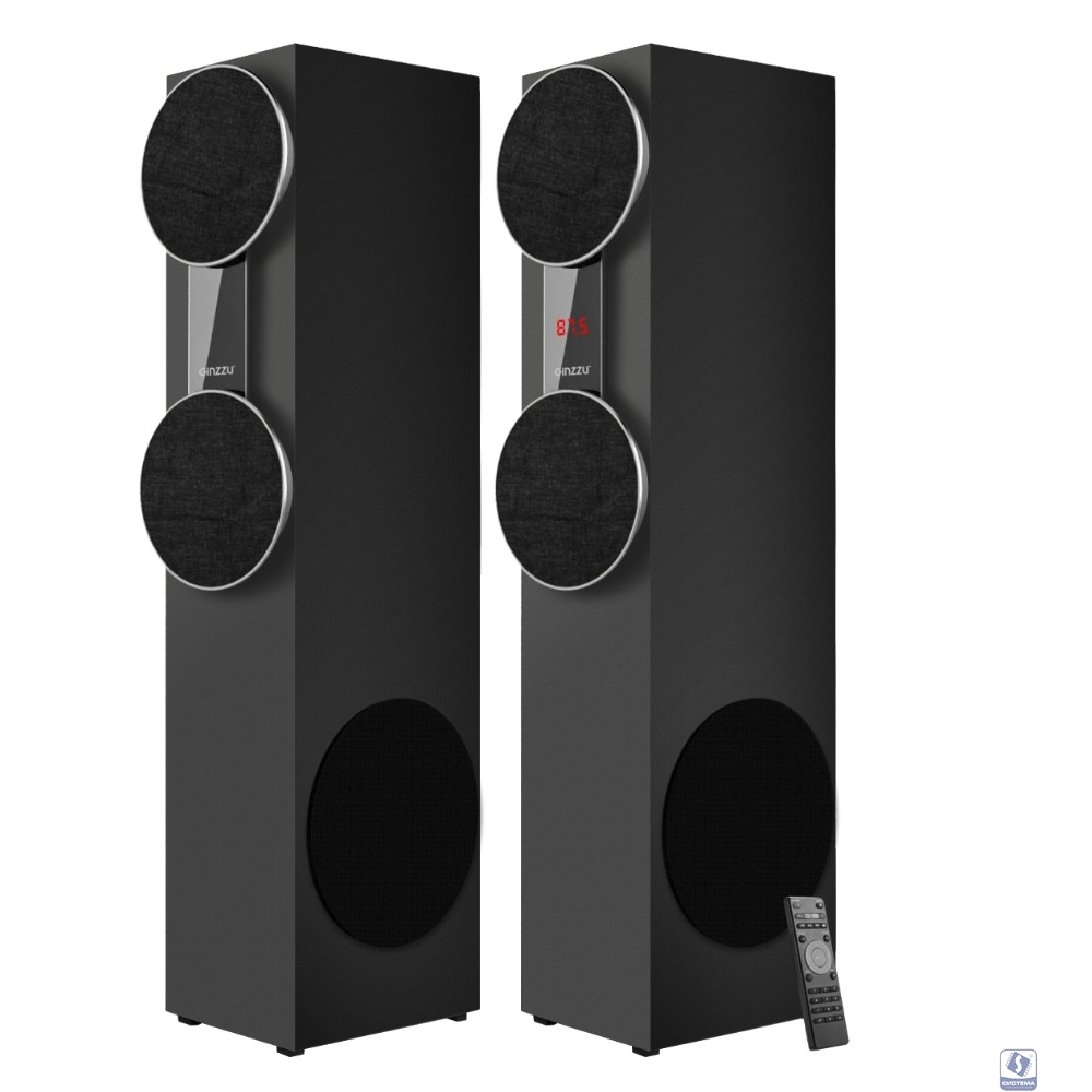 Повреждение упаковки Ginzzu GM-325, Акустическая система 2.0, 2x60W/BT/USB/SD/FM/AUX/ДУ