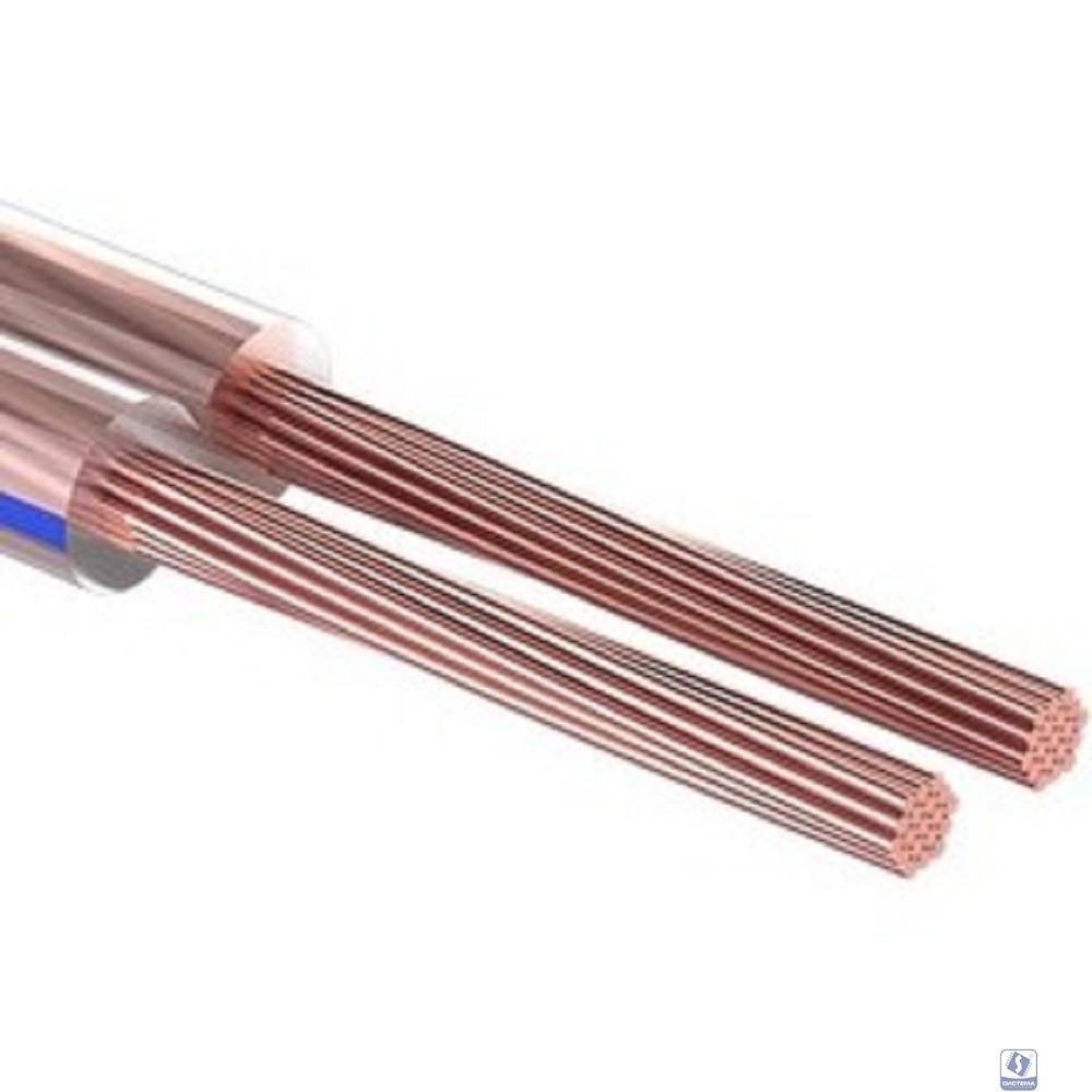 Rexant 01-6208-3 Кабель акустический, 2х2.50 мм2, прозрачный BLUELINE, 100 м.  