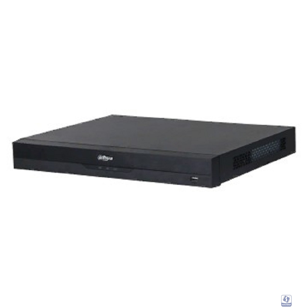 DAHUA DHI-NVR4216-16P-EI 16-канальный IP-видеорегистратор c PoE, 4K, H.265+, видеоаналитика, входящий поток до 256Мбит/с, 2 SATA III до 16Тбайт