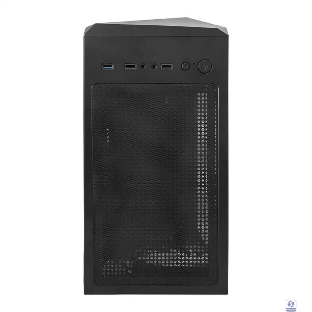 Exegate EX292858RUS Корпус Miditower ExeGate EVO-8225 (ATX, без БП, 2*USB+1*USB3.0, черный, 2 вент. с RGB подсветкой и полоса на передней панели, боковая панель - закаленное стекло)