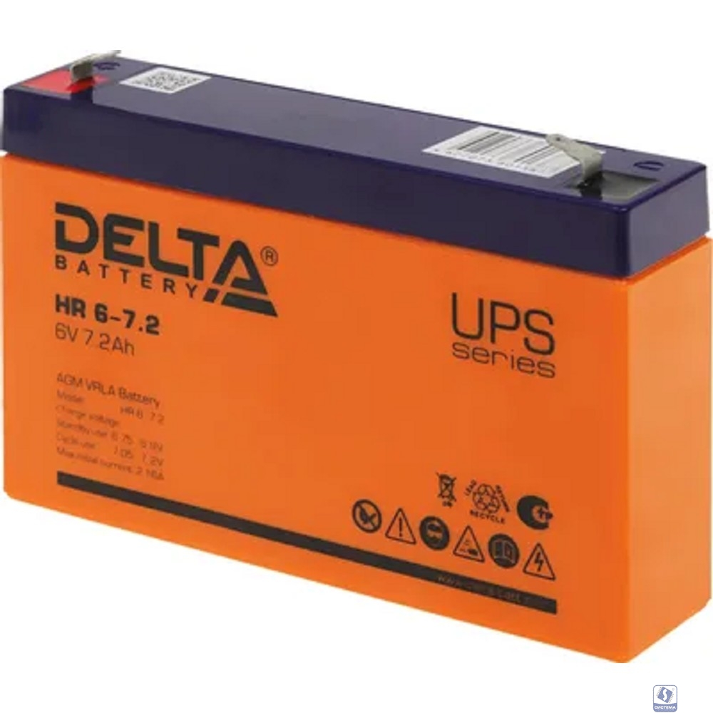 Delta HR 6-7.2 (7.2 А\ч, 6В) свинцово- кислотный аккумулятор  