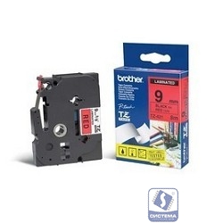 Brother TZE-421 Картридж с лентой (P-Touch, 9мм, Черный на красном)