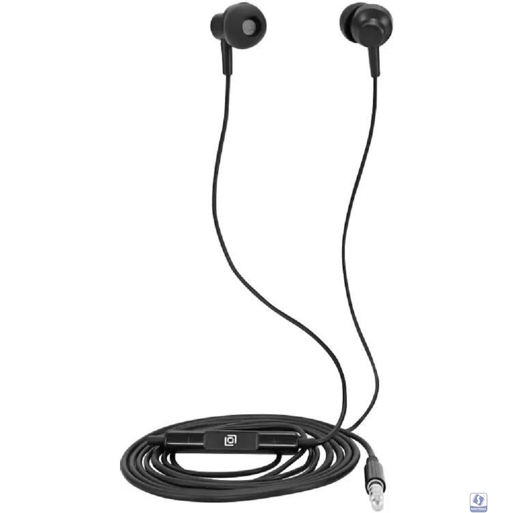 Oklick Гарнитура внутриканальные Оклик HS-S-230 1.2м черный проводные (SS-E188B)