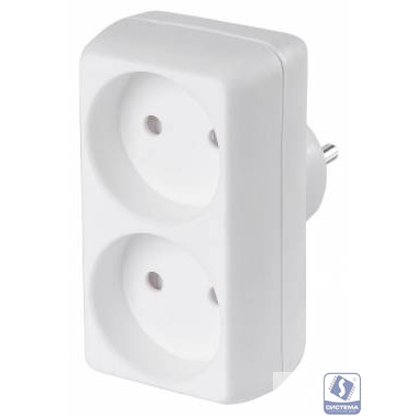 BURO Сетевой разветвитель 2 розетки (BU-PS2-W), белый (пакет ПЭ) 