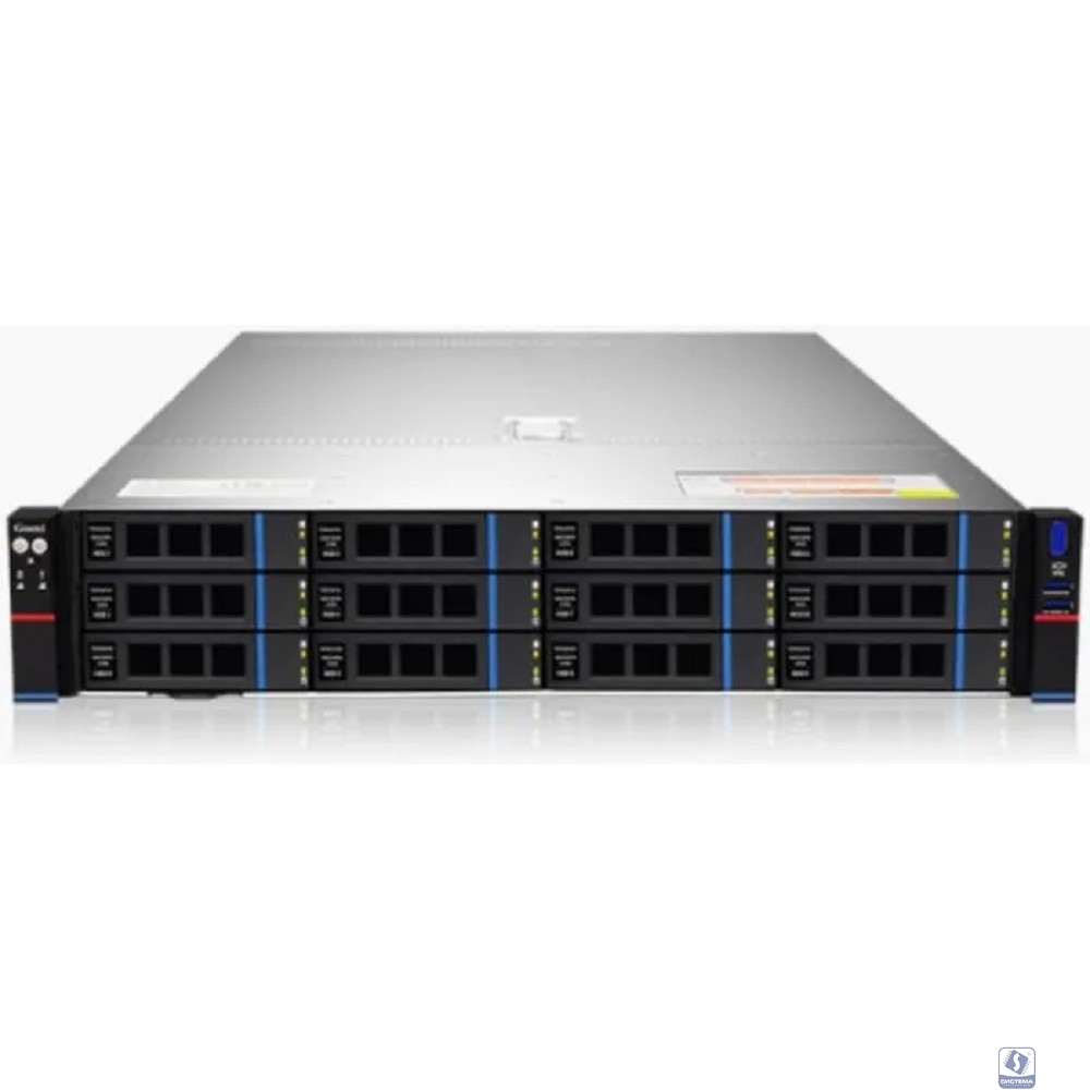 Gooxi SR201-D12R 2U, 2x Socket SP3; 32x DDR4; 12x 3.5" (2.5") SATA/SAS;2x 2.5" rear SAS/SATA; 2x 2.5" rear NVMe; 2х M.2 NVMe 2280; 2xPCIe 4.0x16;  4xPCIe 4.0x8; OCP3.0; 2x1GbE i350; IPMI; RAIL;2x1300W