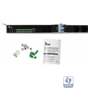 REM Упр. верт. блок розеток с монит. Rem-MC1 6х2 S, 32A, алюм., 33-48U, колодка R-MC1-32-6x2S-A-1420-K