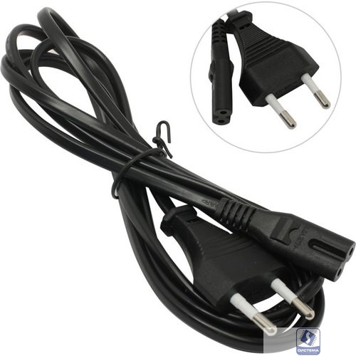 Exegate ES281005RUS Кабель питания ноутбуков, аудио/видео ExeGate Special PCN-1,8S (Евровилка CEE7/16->С7)  2*0.5mm2, CCA, черный, 1.8м.