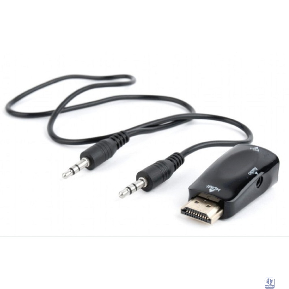 Bion Переходник HDMI - VGA + стерео-аудио, 19M/15F & mini-jack 3.5mm [BXP-A-HDMI-VGA-02]