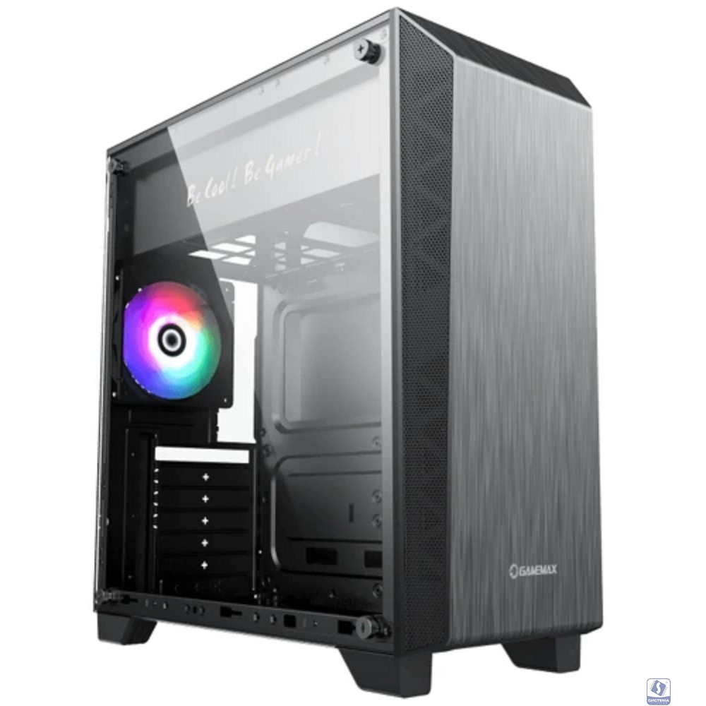 GameMax Корпус Nova N5 (ATX, Черн, USB 3.0, Зак.стекло, 1*120мм вент, без БП)