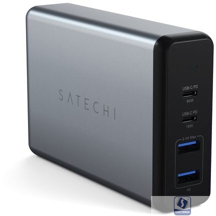 Satechi [ST-TC108WM] Сетевое зарядное устройство 108W Pro Type-C PD. Цвет серый космос.