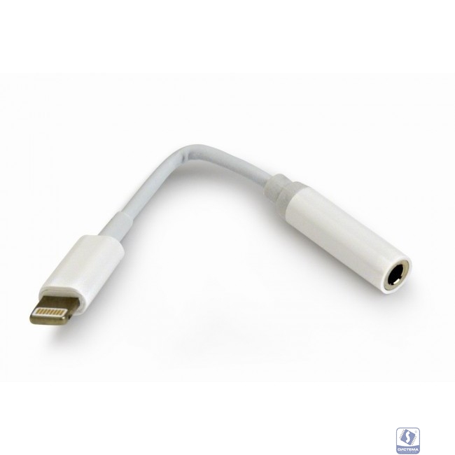 Кабель-переходник USB Cablexpert Lightning/Jack3.5F, для передачи аудиосигнала, белый, пакет (CCA-LM3.5F-01-W)