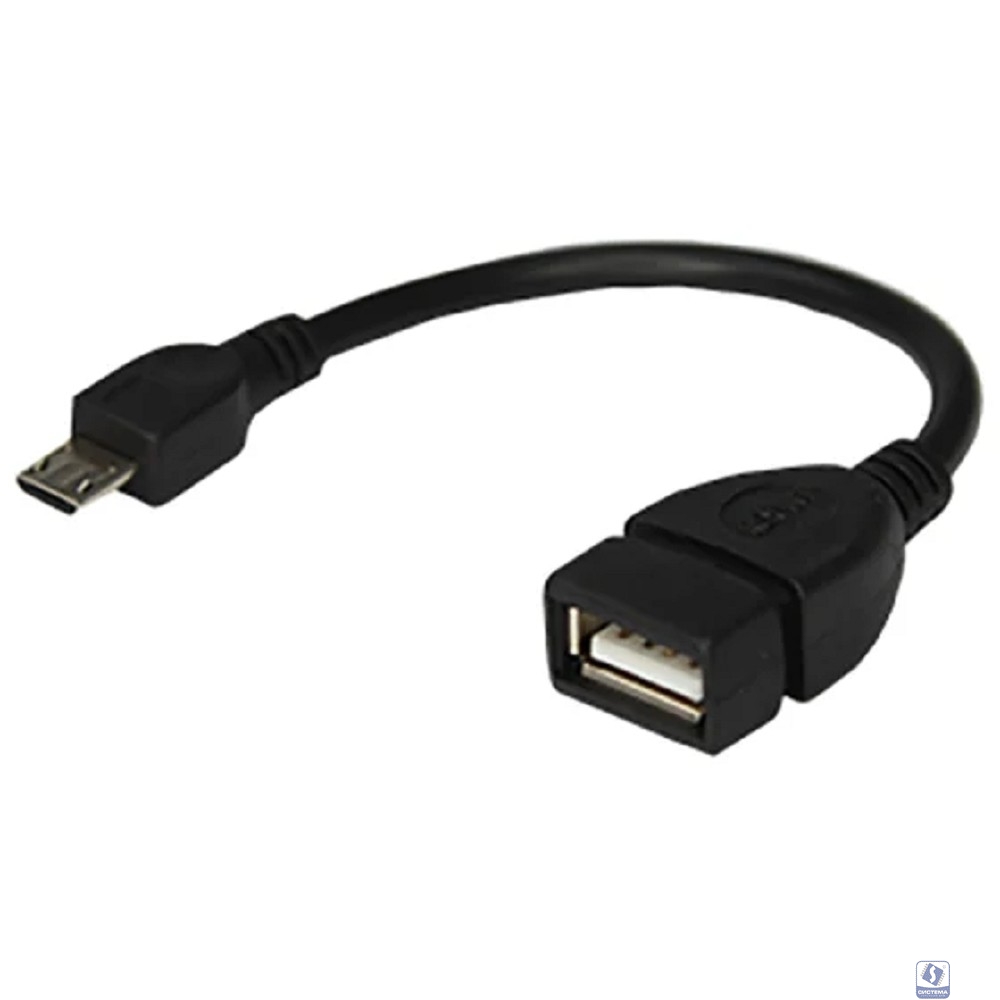 Rexant (18-1182) Кабель USB OTG, шт. micro USB – гн. USB-A, 2,4A, 0,15м, ПВХ, черный