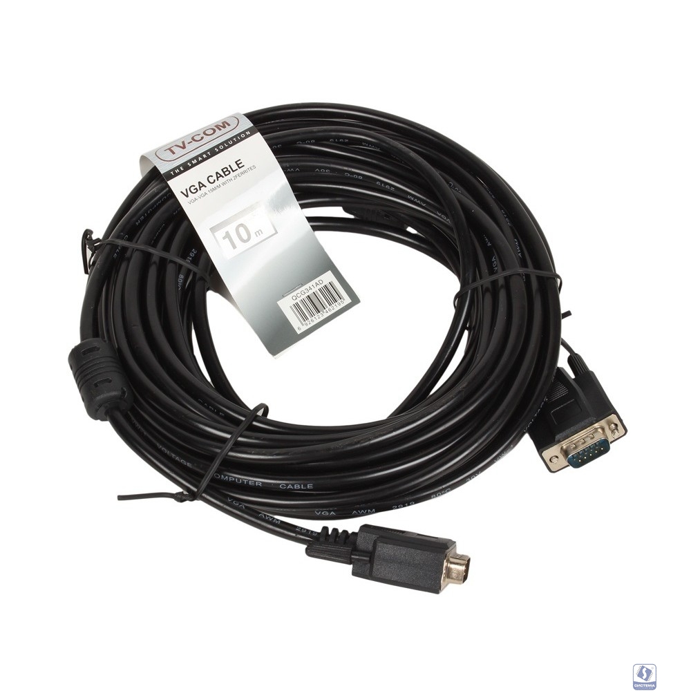 TV-COM Кабель соединительный SVGA (15M/M) 10m 2 фильтра (QCG120H-10M) [6939510844184]