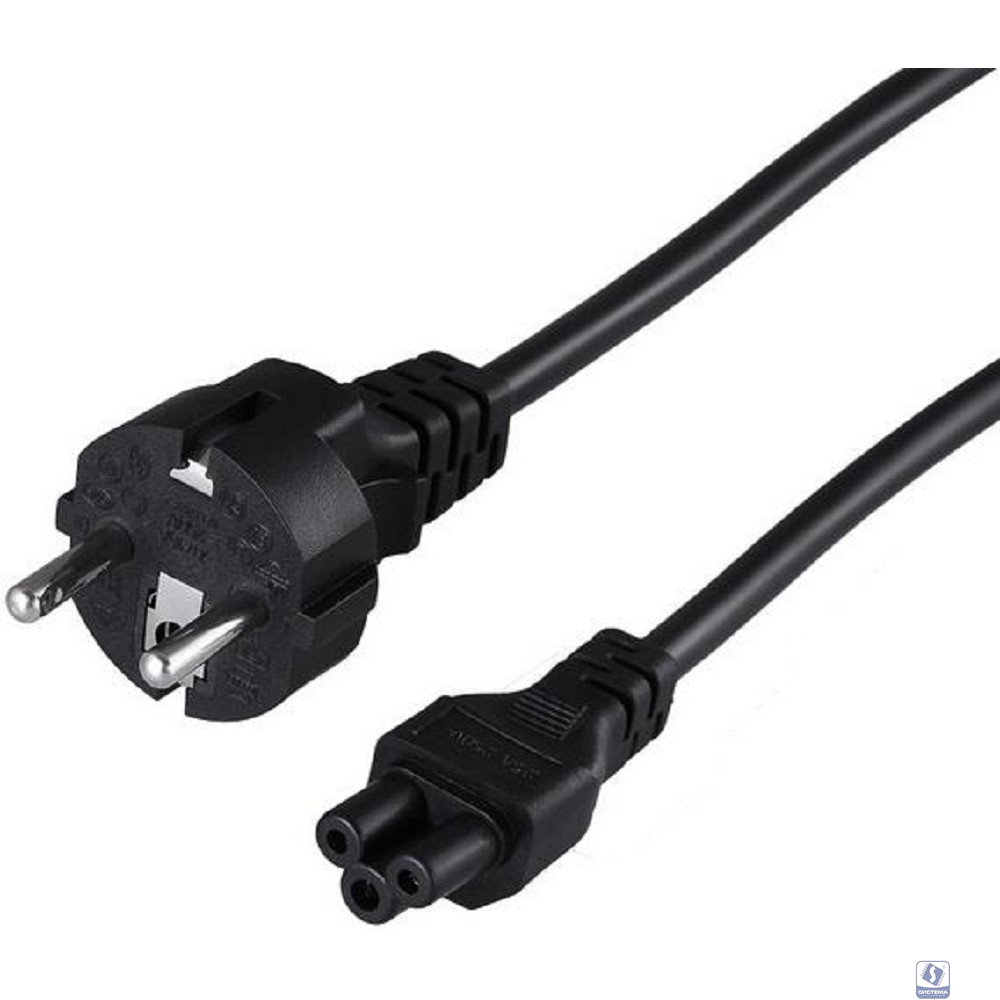 Rexant (11-1151) Шнур сетевой, вилка СЕЕ 7/7(Schuko) - разъем IEC 320 C5, кабель 3x0,75мм?, 1,8м, для питания ноутбука (пакет ПВХ) 