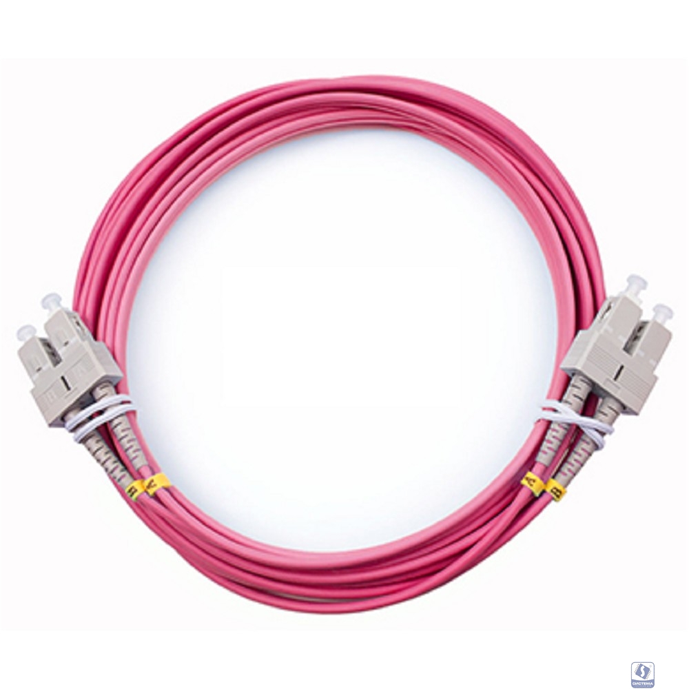 Cabeus FOP-50-OM4-SC-SC-5m Шнур оптический duplex SC-SC 50/125 mm OM4 5м LSZH