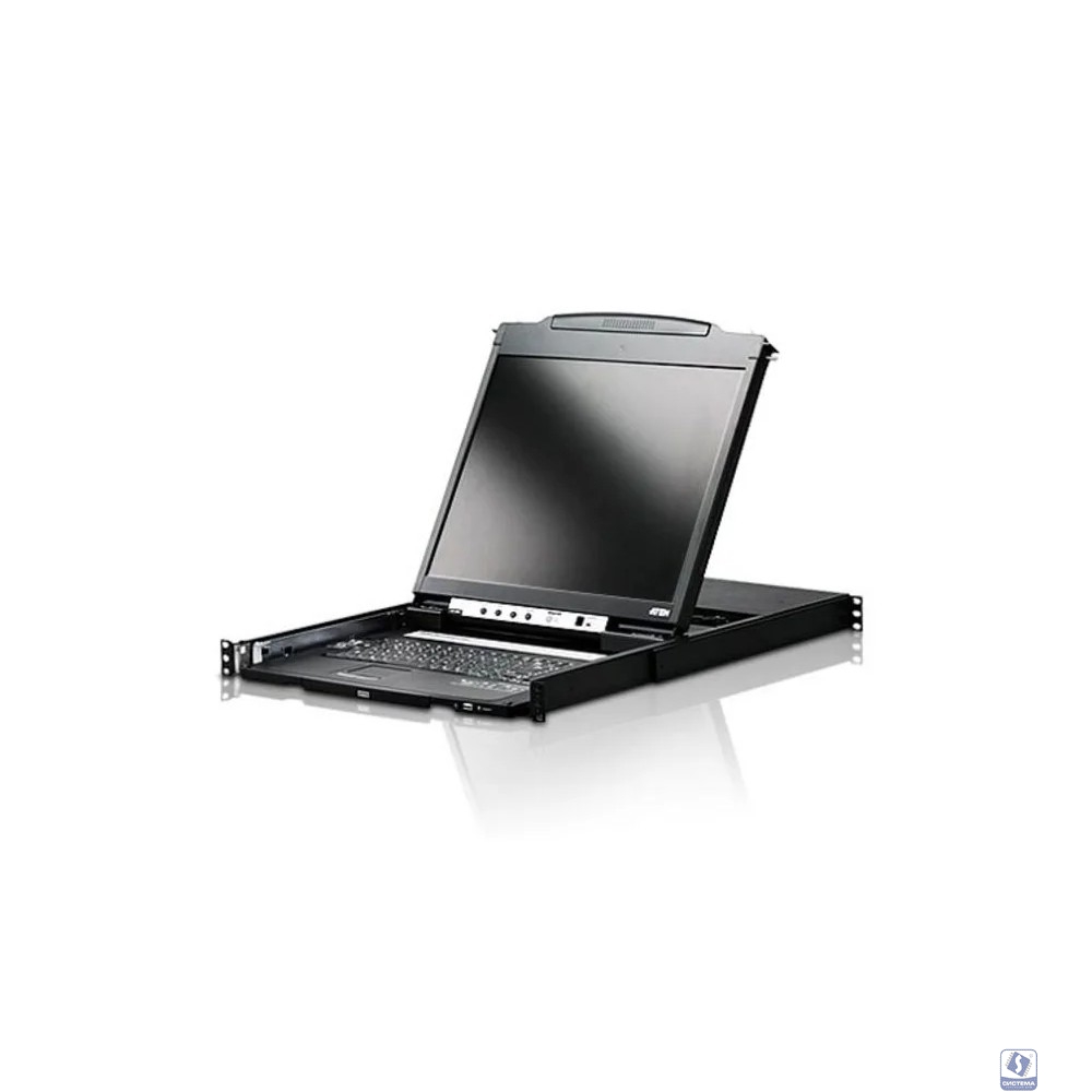 ATEN CL5800NR, Консоль управления, для KVM-переключателей, электрон., 19", SVGA+KBD+MOUSE PS/2;USB, с KVM-шнуром USB 1.8м, LCD экран 19", лат./рус. клав., (выход на вторую конс.;1280x1024 75Hz;DDC2B