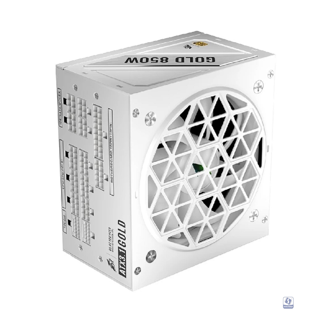1STPLAYER NGDP Gold 850W White/ ATX 3.0, APFC, 80 PLUS Gold, LLC+DC-DC, 120mm fan, full modular / HA-850BA4-WH