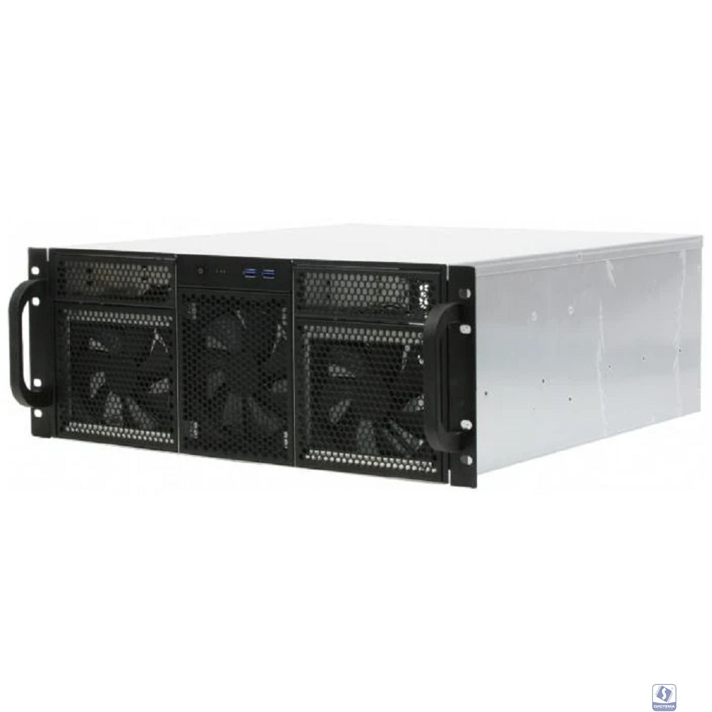 Procase RE411-D2H14-C-48 Корпус 4U server case,2x5.25+14HDD,черный,без блока питания,глубина 480мм,MB CEB 12"x10,5" [RE411-D2H14-C-48]