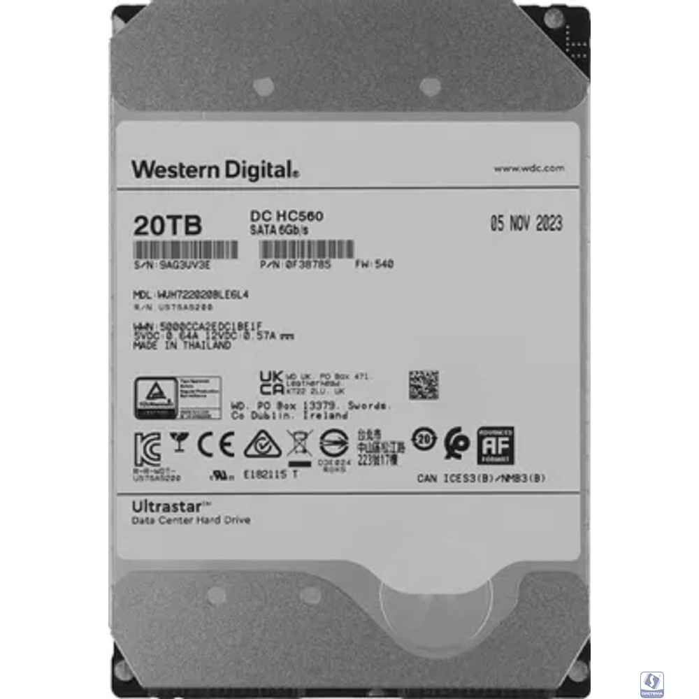 20Tb WD Ultrastar DC HC560  [0F38785/WUH722020BLE6L4] (38643)