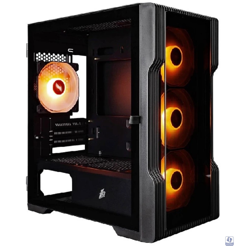 1STPLAYER TRILOBITE T3-G ARGB Black / mATX / 4x120mm ARGB fans / T3-G-BK-4F7