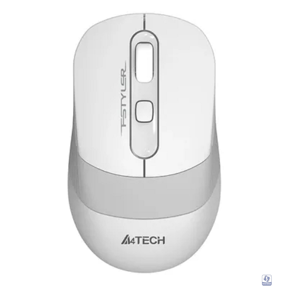 Мышь A4Tech Fstyler FG10S белый/серый оптическая (2000dpi) silent беспроводная USB для ноутбука (4bu