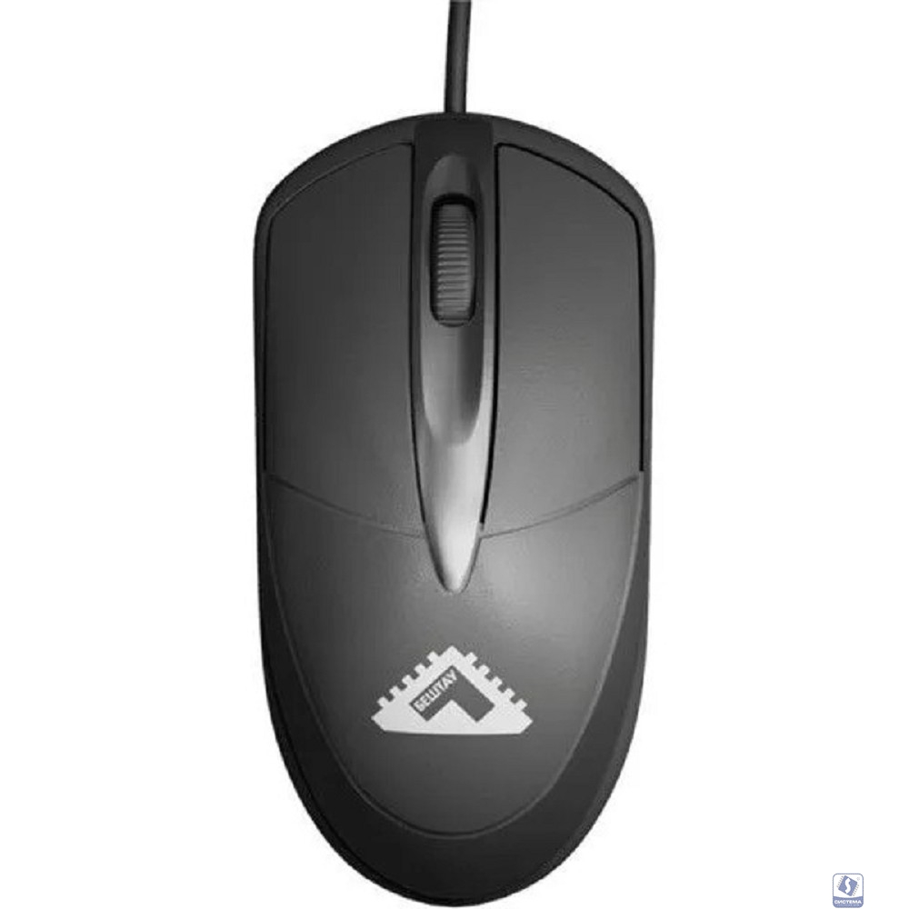 Мышь компьютерная БЕШТАУ проводная М100РУ (PN:TB) (Две кнопки и колесо прокрутки, USB, 1200 точек на дюйм, 1,8м, черная, РФ)