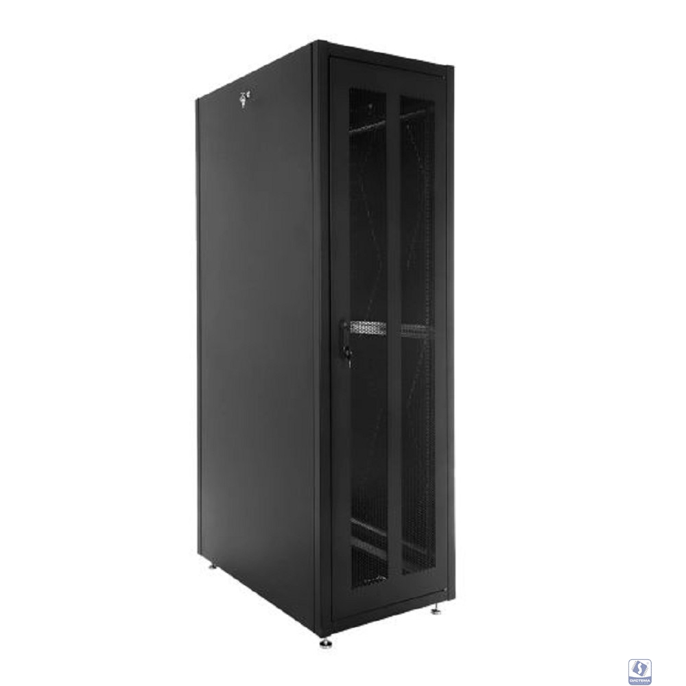 ЦМО Шкаф телекоммуникационный напольный ЭКОНОМ 42U (600 x 800) дверь перфорированная 2 шт., цвет черный [ШТК-Э-42.6.8-44АА-9005]