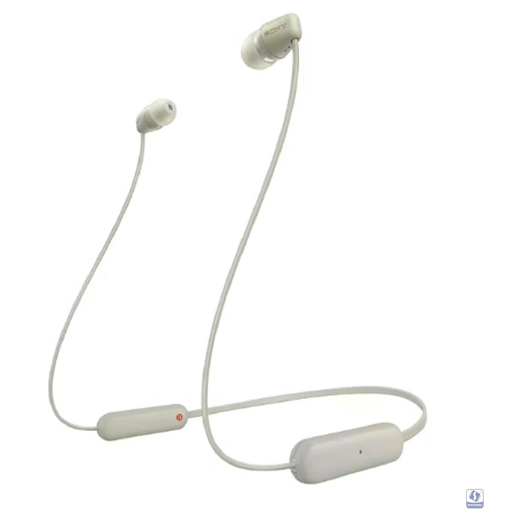 Sony WI-C100 бежевый беспроводные bluetooth шейный обод