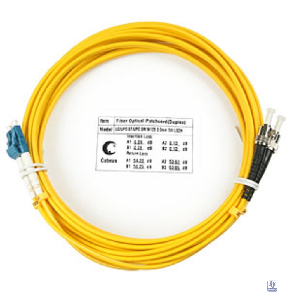 Cabeus FOP(d)-9-LC-ST-7m Шнур оптический duplex LC-ST 9/125 sm 7м LSZH