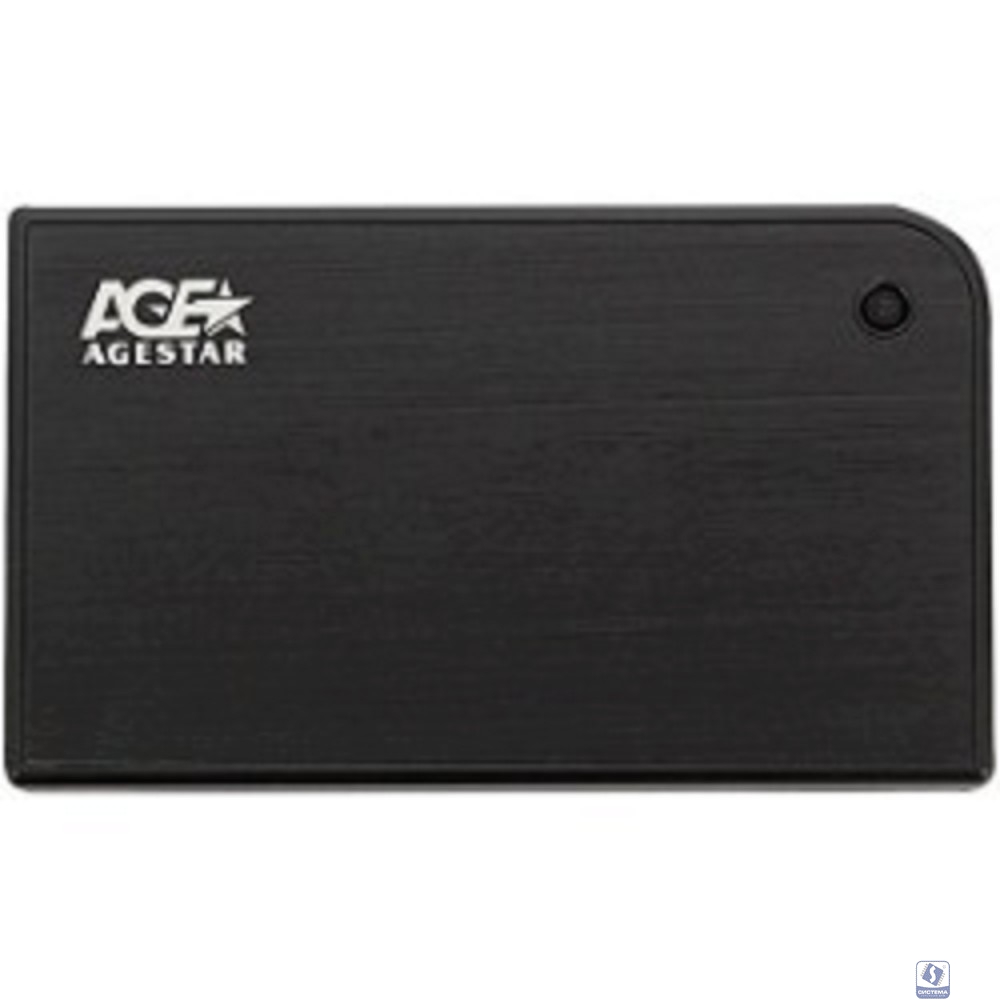 AgeStar 3UB2A14 BLACK USB 3.0 Внешний корпус 2.5" SATA AgeStar 3UB2A14 (BLACK) USB3.0, алюминий, черный, безвинтовая конструкция [10604]