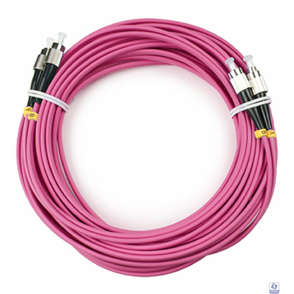 Cabeus FOP-50-OM4-FC-FC-10m Шнур оптический duplex FC-FC 50/125 mm OM4 10м LSZH