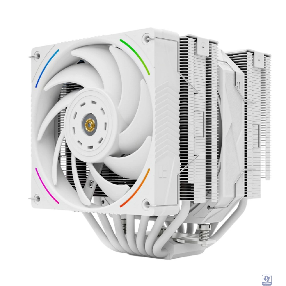 Thermalright Кулер Royal Pretor 130 Ultra White LGA115X/1200/1700/1851/2011/2066 (1x120mm ARGB + 1x130mm PWM Fan, медное основание, 7 тепл. трубок 6мм) / TRRP130UW