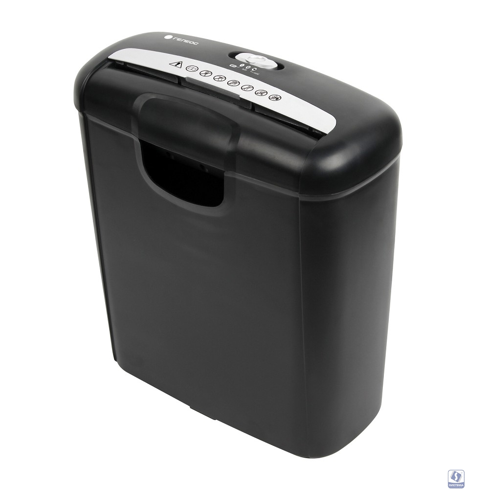 ГЕЛЕОС Уничтожитель документов УД10-2,  DIN P-2 (2 ур-нь секр.), полоса 5,8мм, 6-8 лист (70г/м2), пл.карты/скобы, 10 литров             