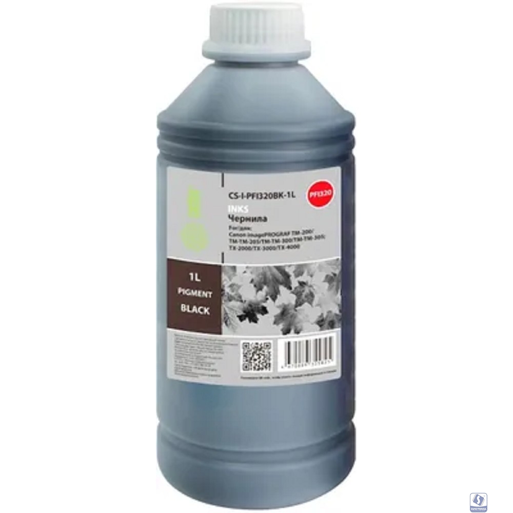Чернила Cactus CS-I-PFI320BK-1L PFI-320/120 черный1000мл для Canon imagePROGRAF TM-200/TM-205/TM-300/TM-30