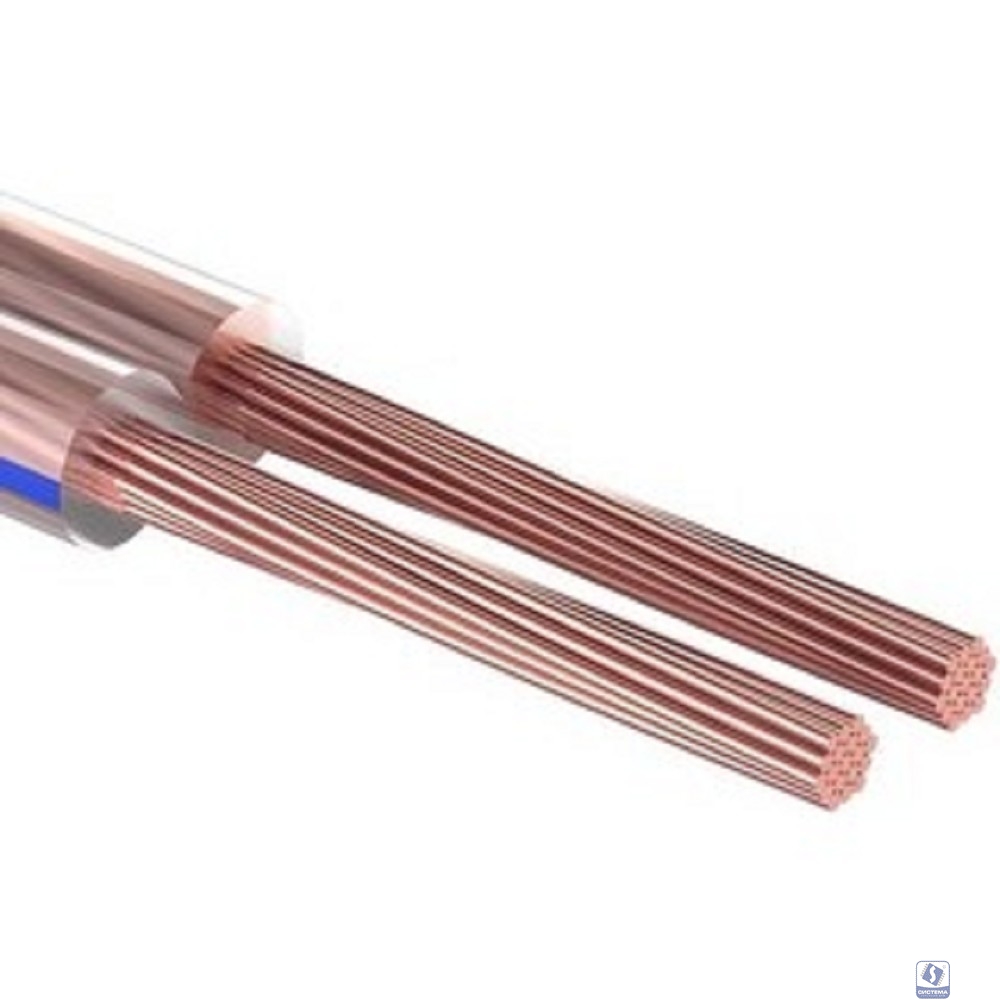 Rexant 01-6205-3 Кабель акустический, 2х1.00 мм2, прозрачный BLUELINE, 100 м.  