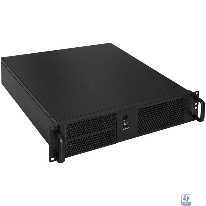 Exegate EX293322RUS Серверный корпус ExeGate Pro 2U390-04 <RM 19", высота 2U, глубина 390, БП 1100ADS, USB>