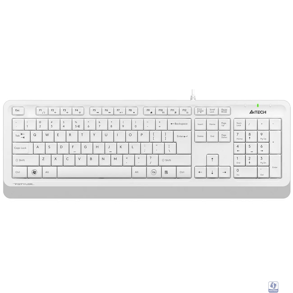 Клавиатура A4Tech Fstyler FK10, белый/серый, USB