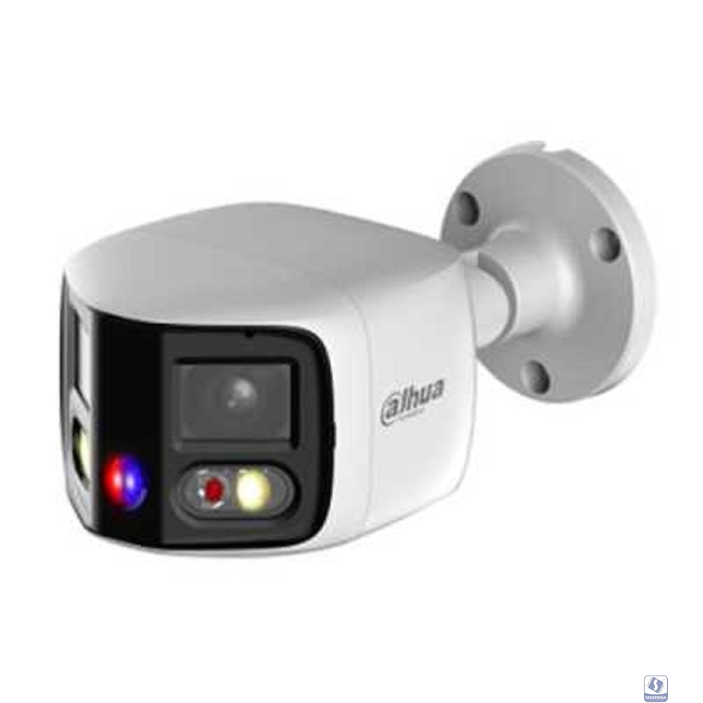 DAHUA DH-IPC-PFW2849SP-A180-E2-S-PV-0280B Уличная цилиндрическая IP-видеокамера 2x 4Мп; 1/2.7” CMOS; 2.8мм видеоаналитика SMD 3.0 2 микрофона и динамик; LED 20м, ИК 25м; IP67 металл